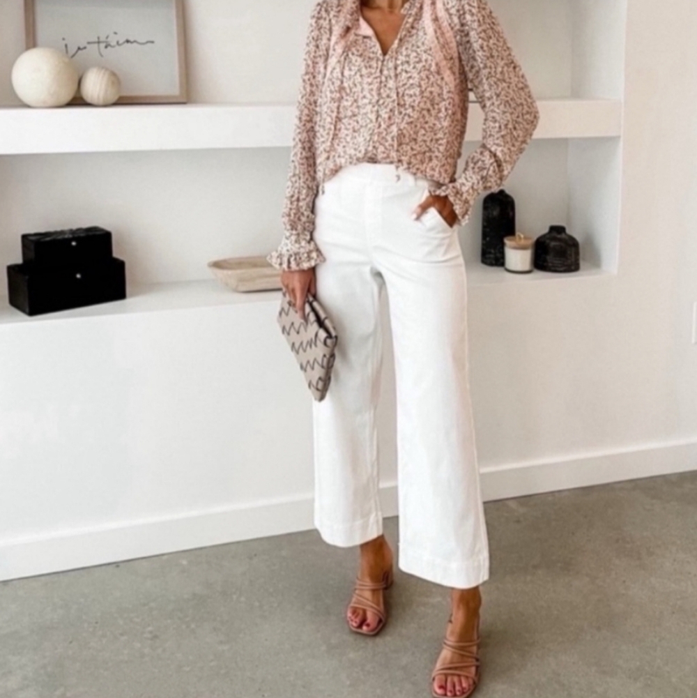 SPANX White Cropped Jeans